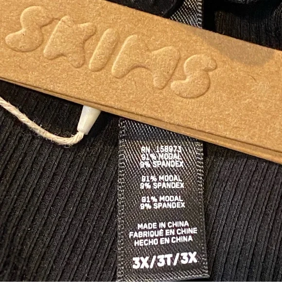 SKIMS Soft Lounge Robe Black Size 3X - Picture 8 of 8